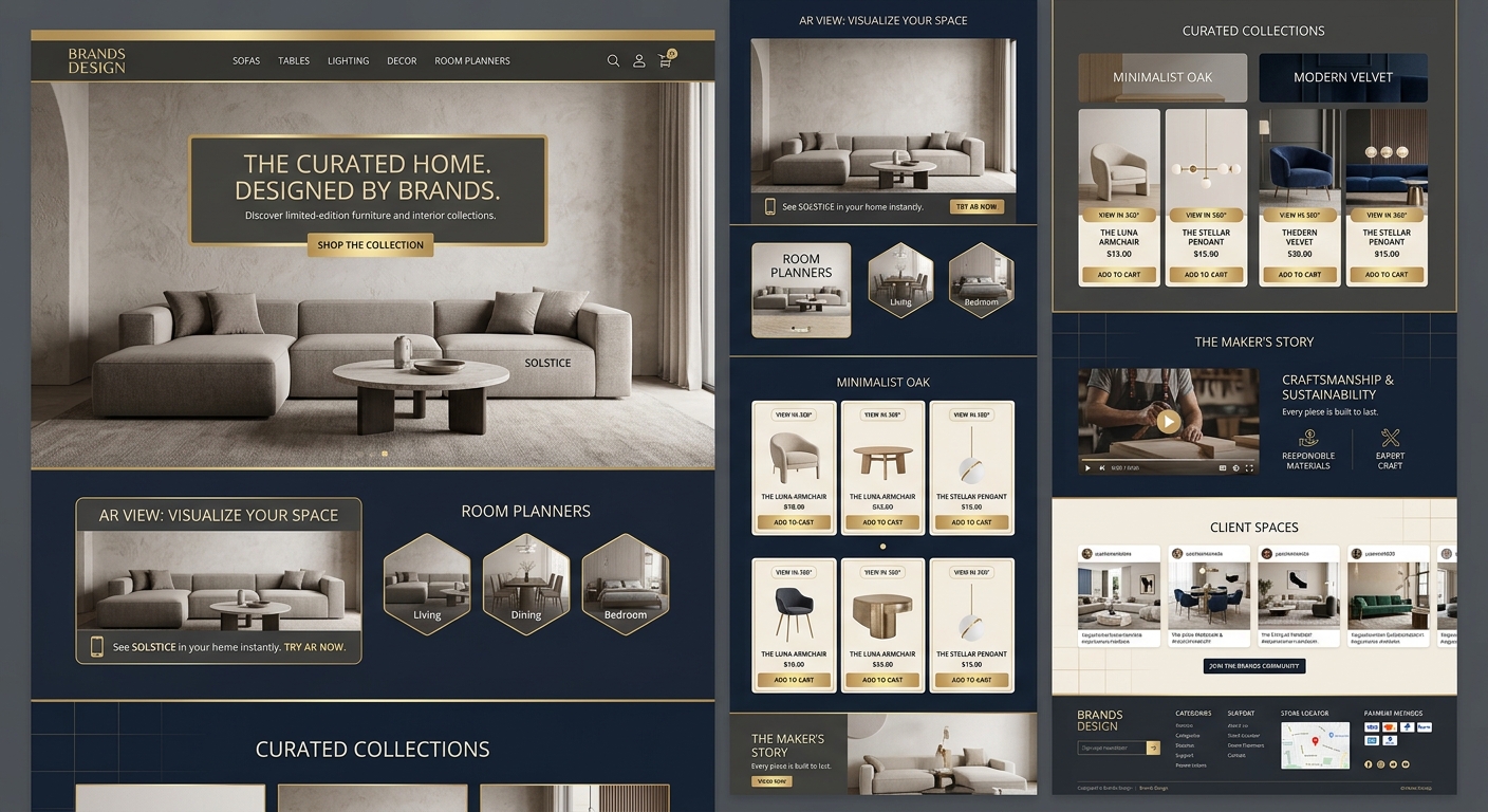 Furniture ecommerce website design by Brands Design