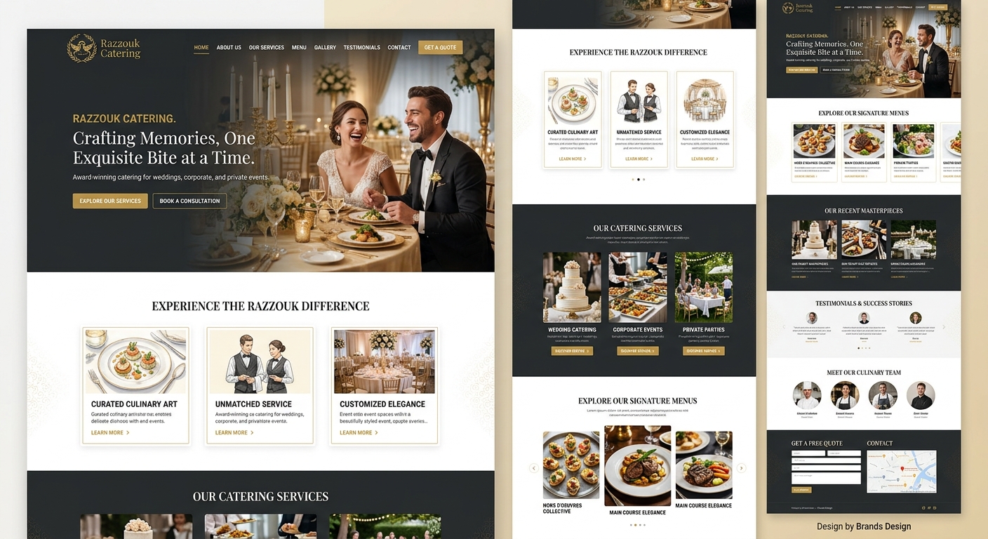 Razzouk Catering website design by Brands Design